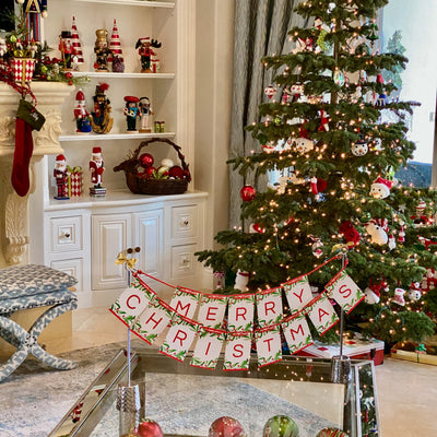 Christmas in a living room - Birthday Butler banner