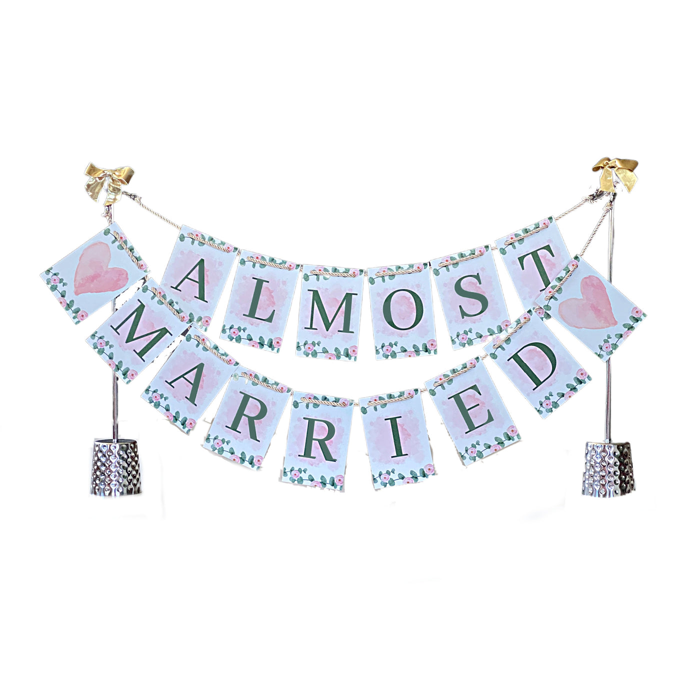 Almost Married banner for Bridal Shower (perfect for wedding too! - add on 'Just' banner)