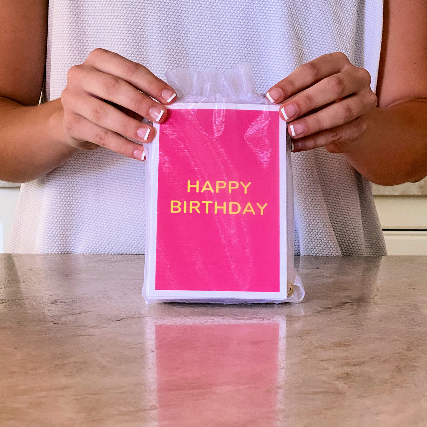 Pink and Yellow Birthday Centerpiece for Table