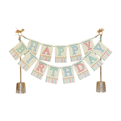 Pastel Candles Birthday Banner
