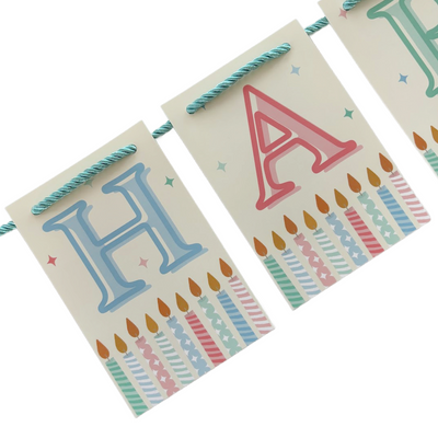 Pastel Candles Birthday Banner