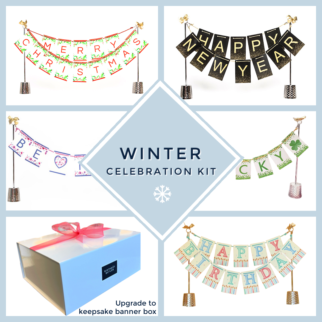 Winter Celebration Kit :  5 Banners + Stand + Banner Box
