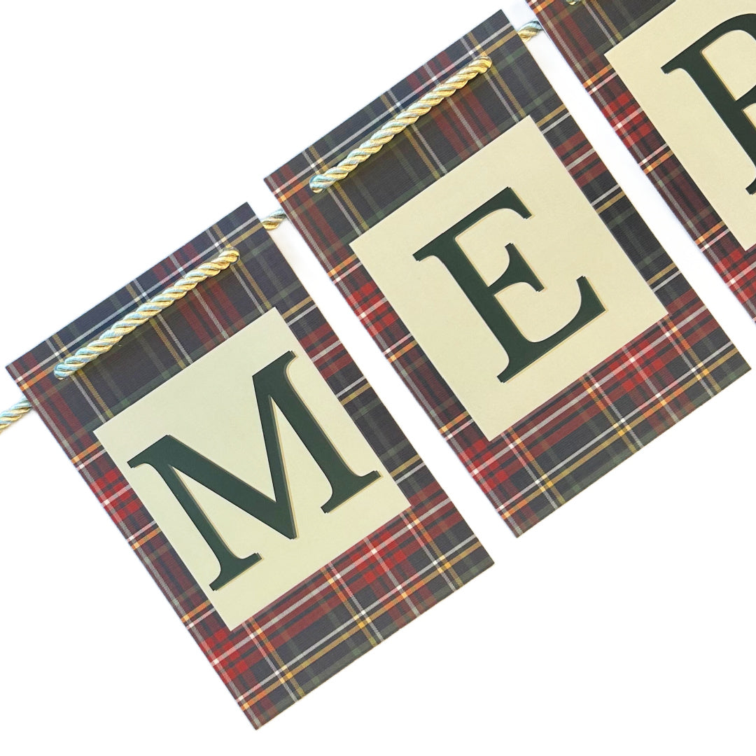 Christmas Plaid Banner