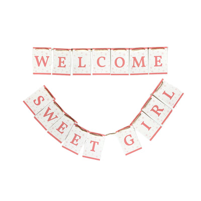 Welcome Sweet Girl banner from Birthday Butler