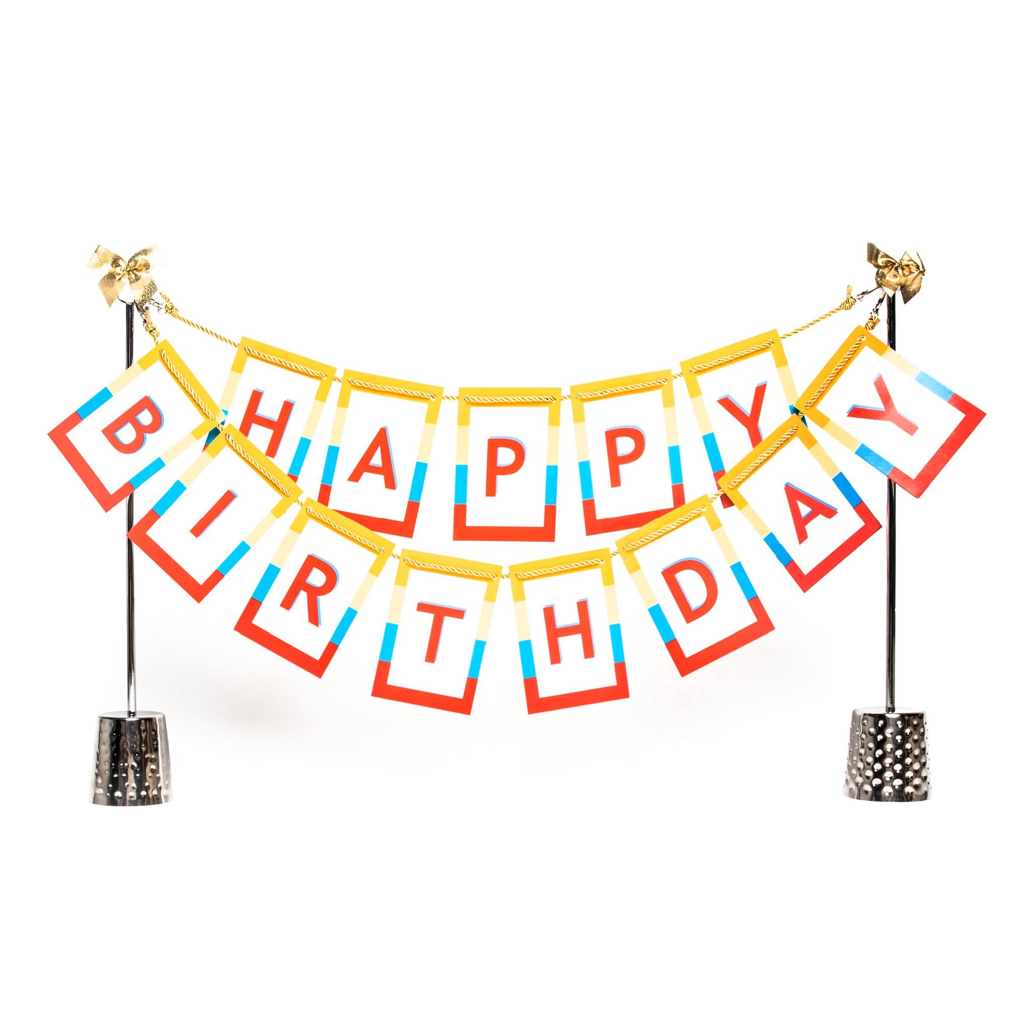 Red, Yellow, Blue Birthday Banner for Celebration Stand - Birthday Butler